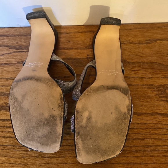 Muted Silver Slide Sandals - Picture 3 of 10